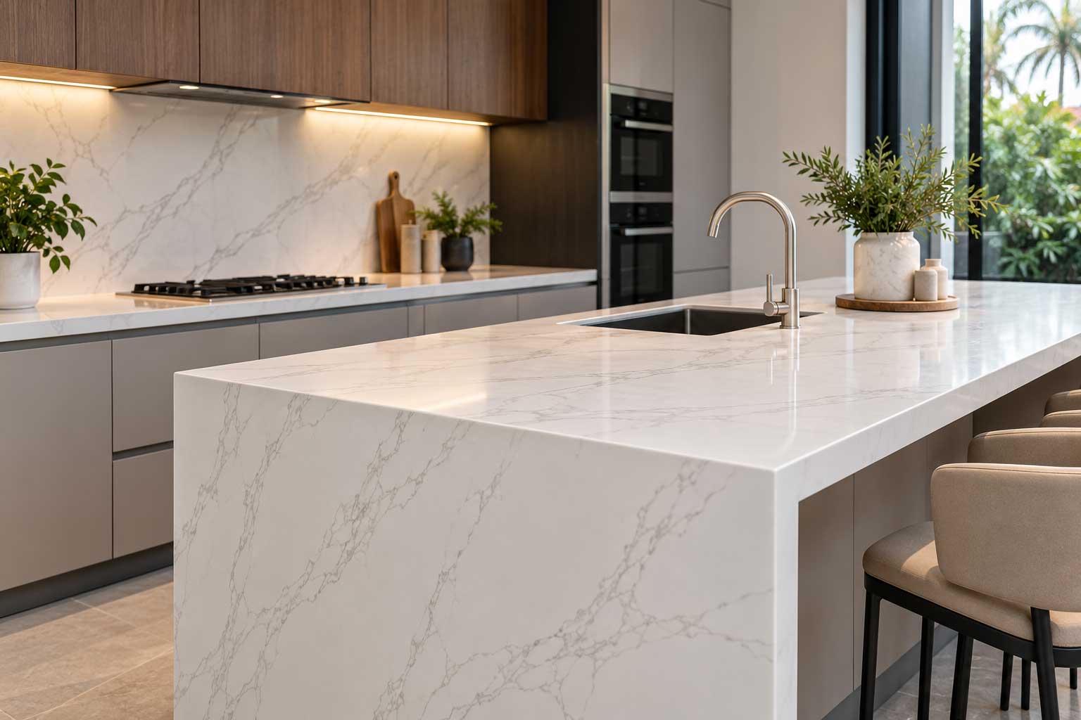 Luxury Corian Top Kitchen Installation